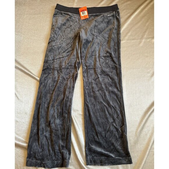NEW Vtg Nike Y2K Pants Womens Large Velour Velvet Wide Leg Sweatpant Track Pant - Picture 2 of 7
